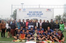 Đội tuyển bóng đá sinh viên Đại học Xây dựng đoạt Cúp vô địch Giải bóng đá sinh viên Thủ đô lần thứ nhất HANOI SV CUP 2016