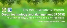 Hội nghị quốc tế Công nghệ và Quản lý xanh lần thứ 9 (IFGTM 2019)