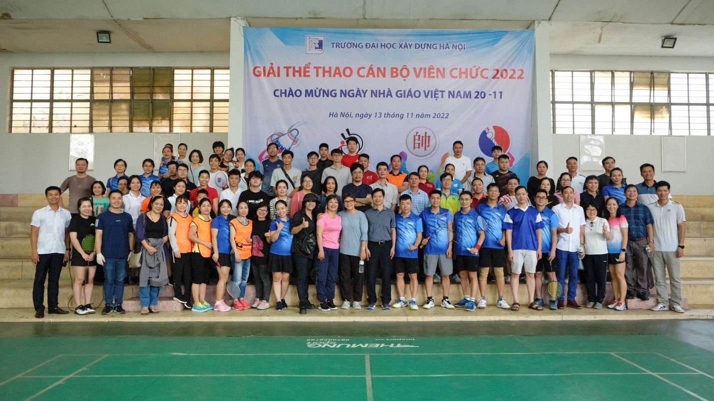 Giải thể thao CBVC Trường Đại học Xây dựng Hà Nội năm 2022