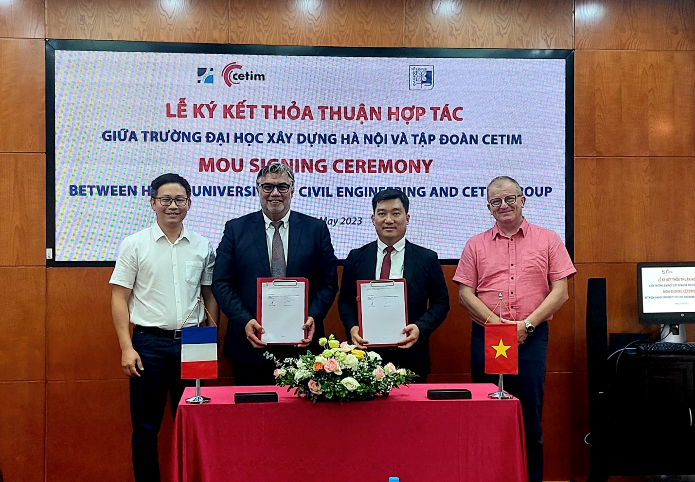 Lễ ký Thỏa thuận hợp tác giữa Trường Đại học Xây dựng Hà Nội và Tập đoàn CETIM