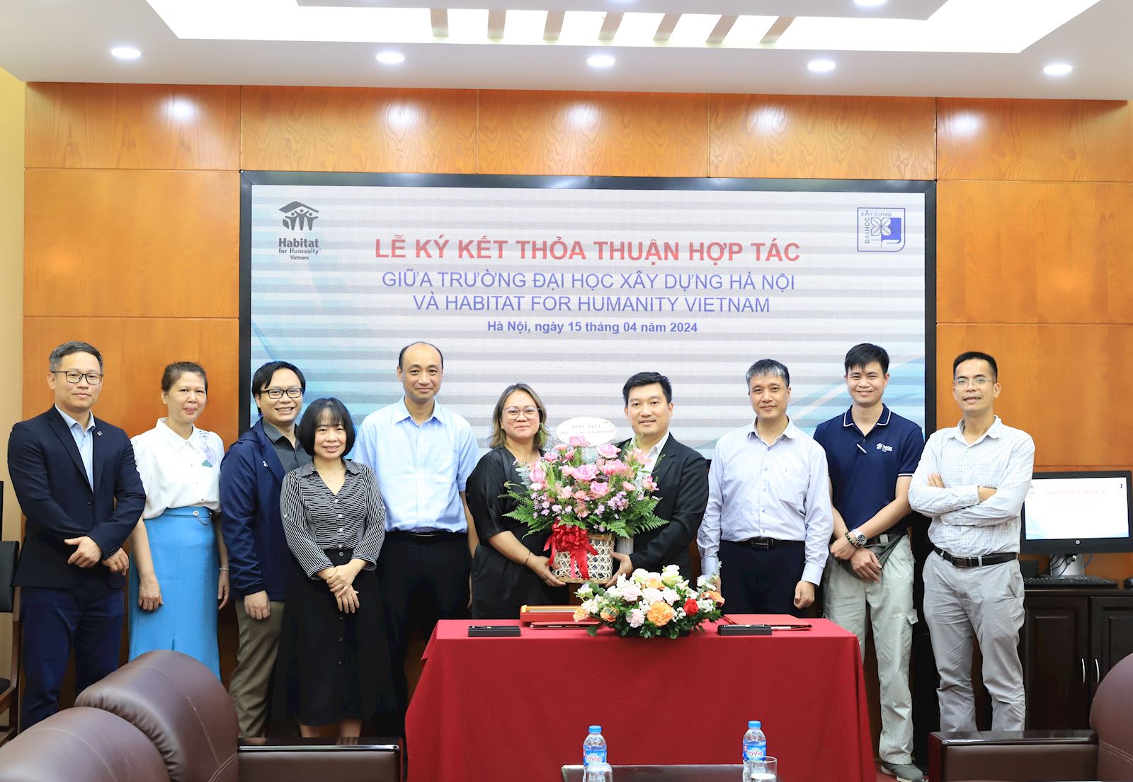 Lễ ký kết Biên bản thỏa thuận hợp tác giữa Trường Đại học Xây dựng Hà Nội và Tổ chức Habitat Việt Nam